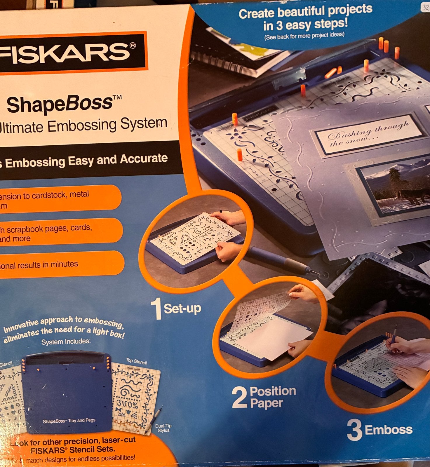 Fiskars ShapeBoss Ultimate Embossing System, Gebruikt, Overige thema's, Ophalen of Verzenden, Kunststof