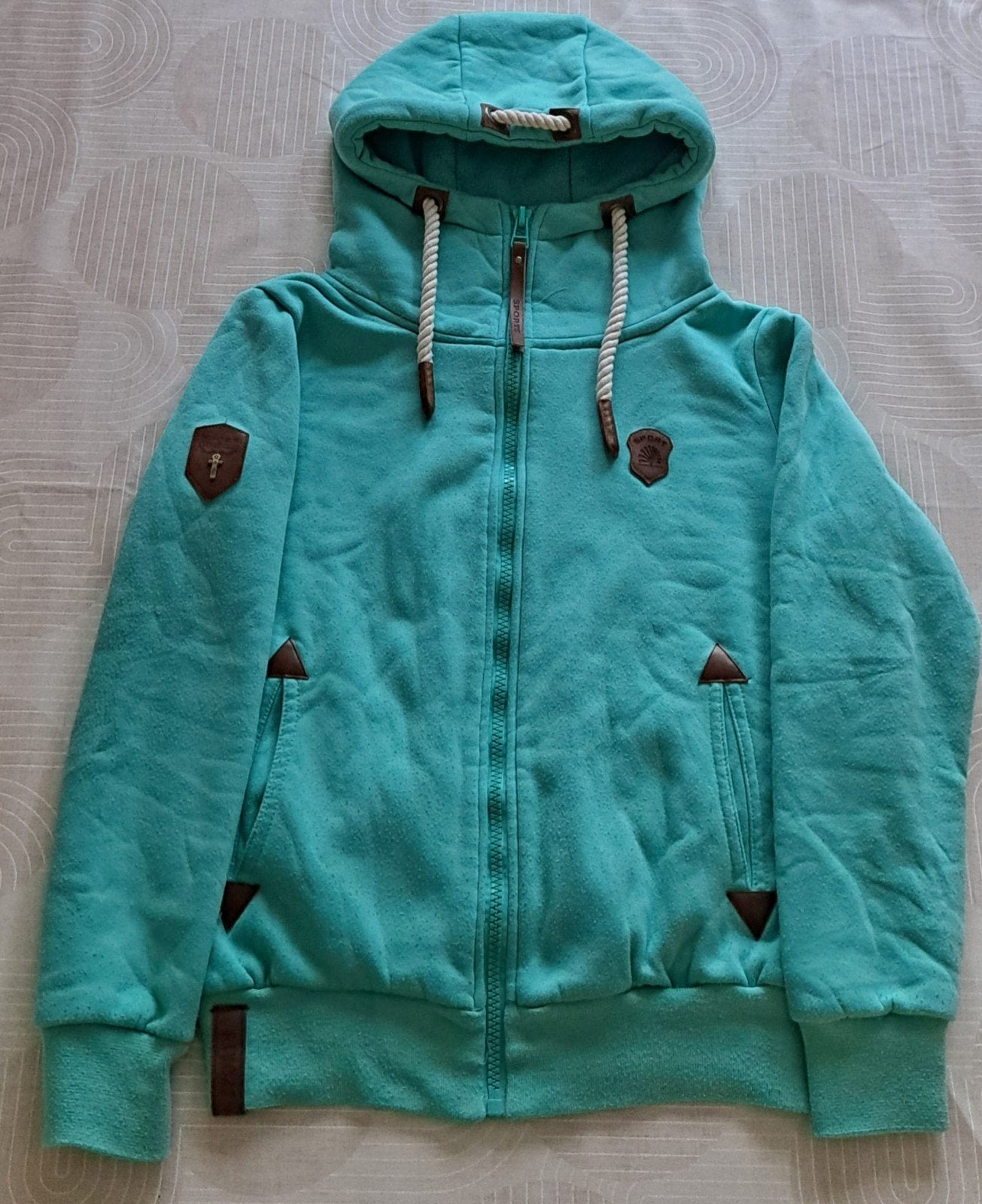 Naketano hoodie turquoise maat S, Kleding | Dames, Truien en Vesten, Ophalen of Verzenden, Zo goed als nieuw, Maat 36 (S), Naketano