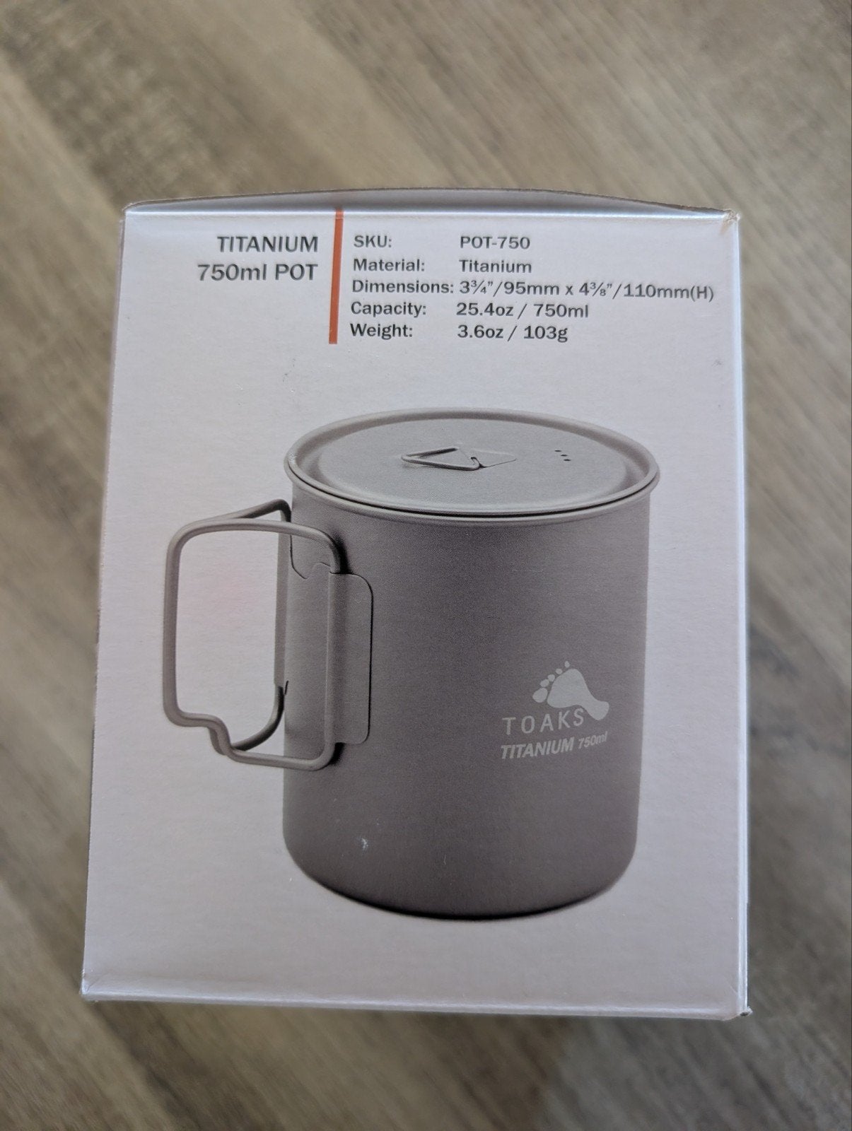 Toaks Titanium Pot 750ml - Lichtgewicht en Duurzaam, Ophalen of Verzenden
