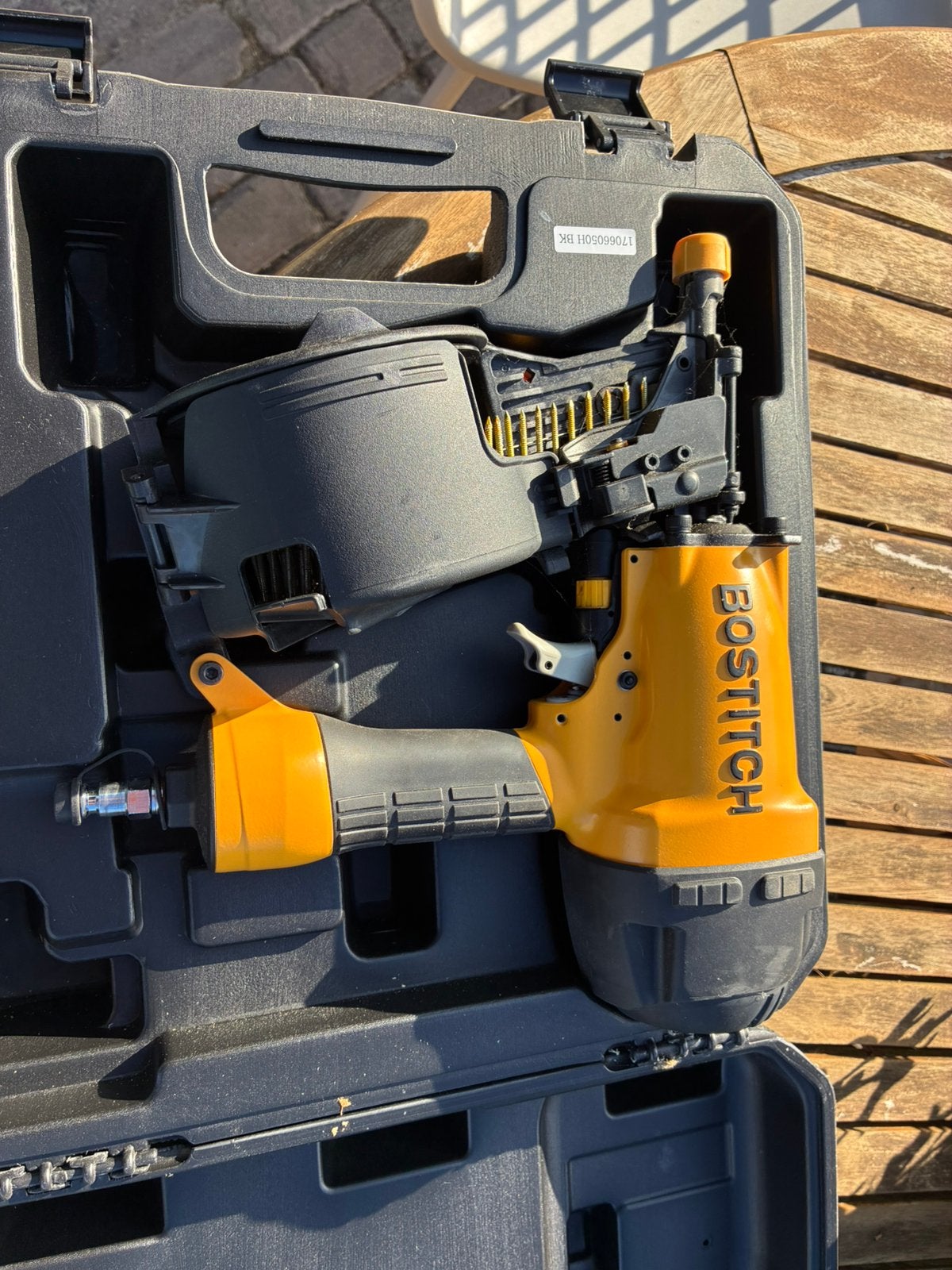 Bostitch pneumatische coilnailer, Ophalen of Verzenden, Zo goed als nieuw