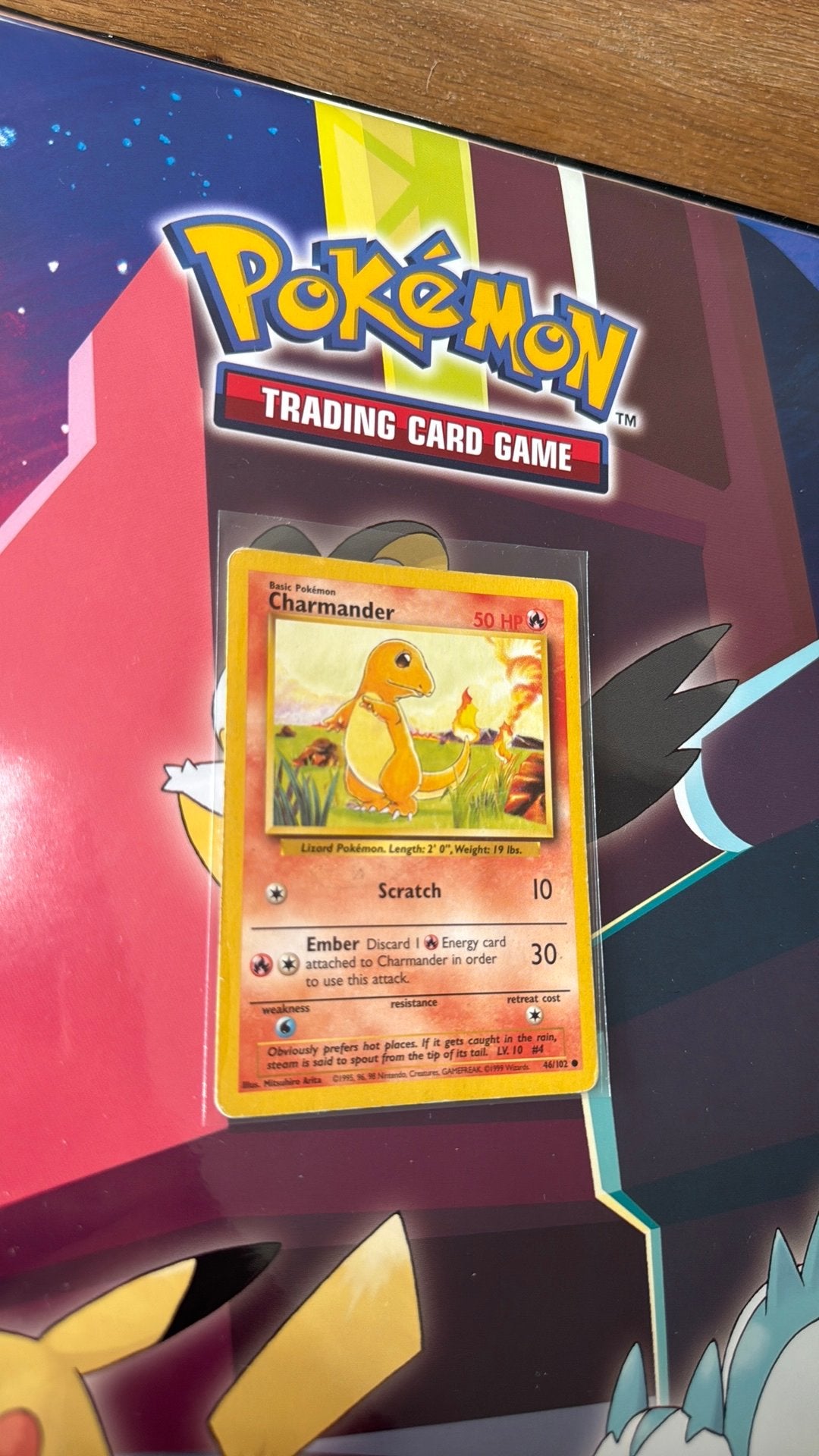Charmander base set 46/102 en, Hobby en Vrije tijd, Verzamelkaartspellen | Pokémon, Ophalen of Verzenden, Zo goed als nieuw