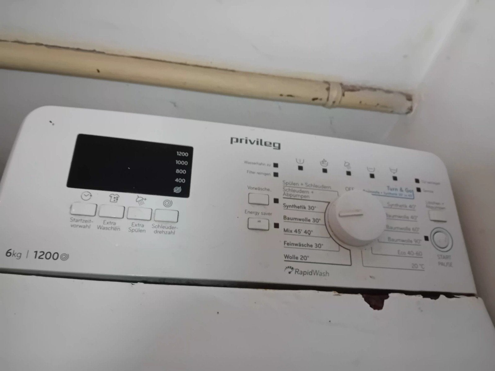 GRATIS Wasmachine bovenlader (Privileg) werkend, Witgoed en Apparatuur, Wasmachines, 1200 tot 1600 toeren, Gebruikt, 4 tot 6 kg