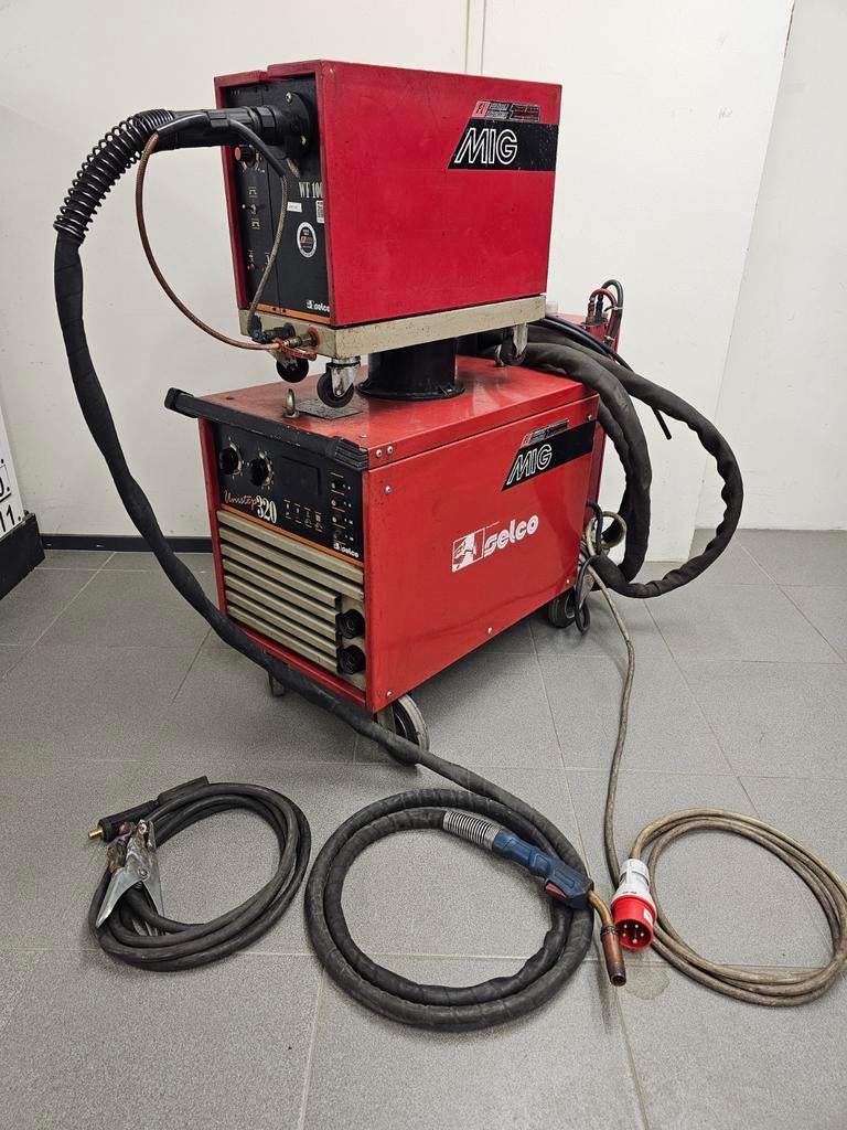 Selco Unistep 320 MIGMAG lasapparaat - compleet, Doe-het-zelf en Verbouw, Gereedschap | Lasapparaten, Ophalen, Gebruikt, Selco