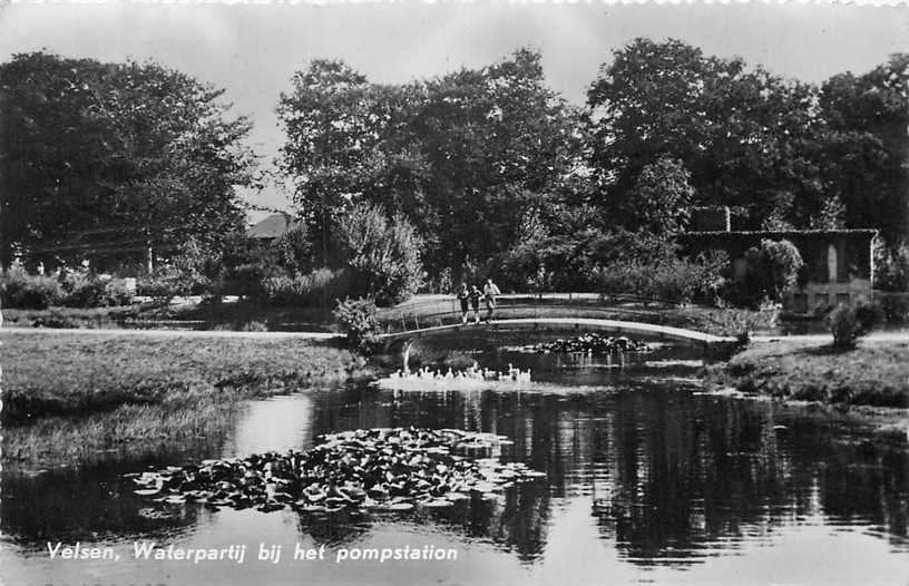 300-134-043 Velsen Waterpartij bij het pompstation, Verzenden, Voor 1920, Noord-Holland