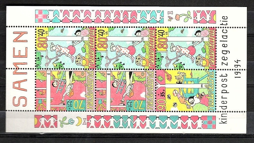 Nvph 1627 kinderblok postfris 1994, Postzegels en Munten, Ophalen of Verzenden, Na 1940, Postfris