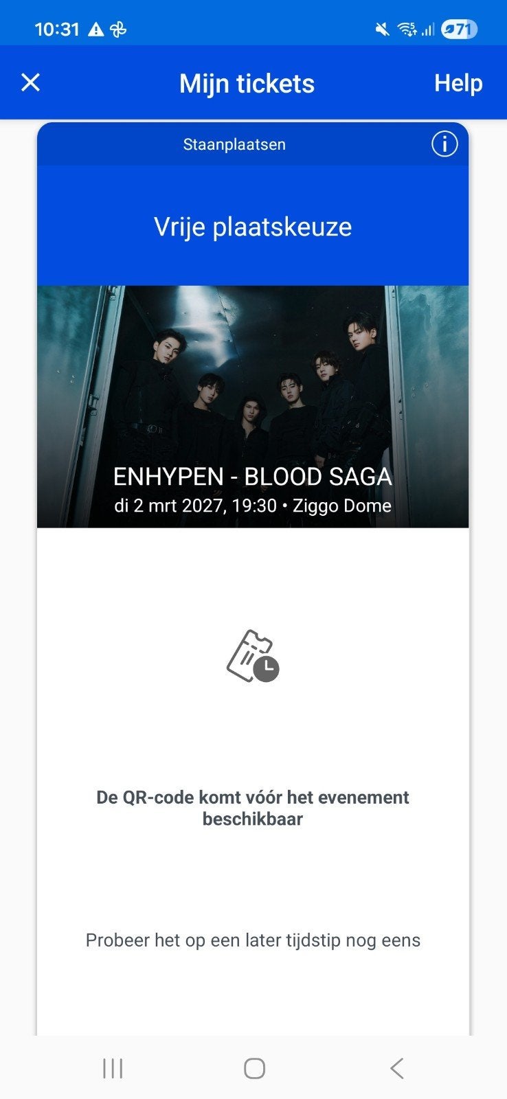enhypen amsterdam 2 staanplaatsen ruilen voor zitplaatsen!, Tickets en Kaartjes