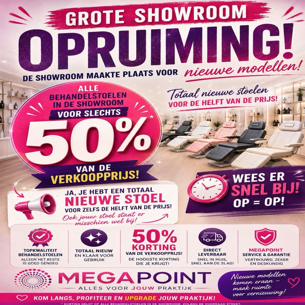 BARBER STOELEN NIEUW 50% KORTING OP ALLES IN DE SHOWROOM