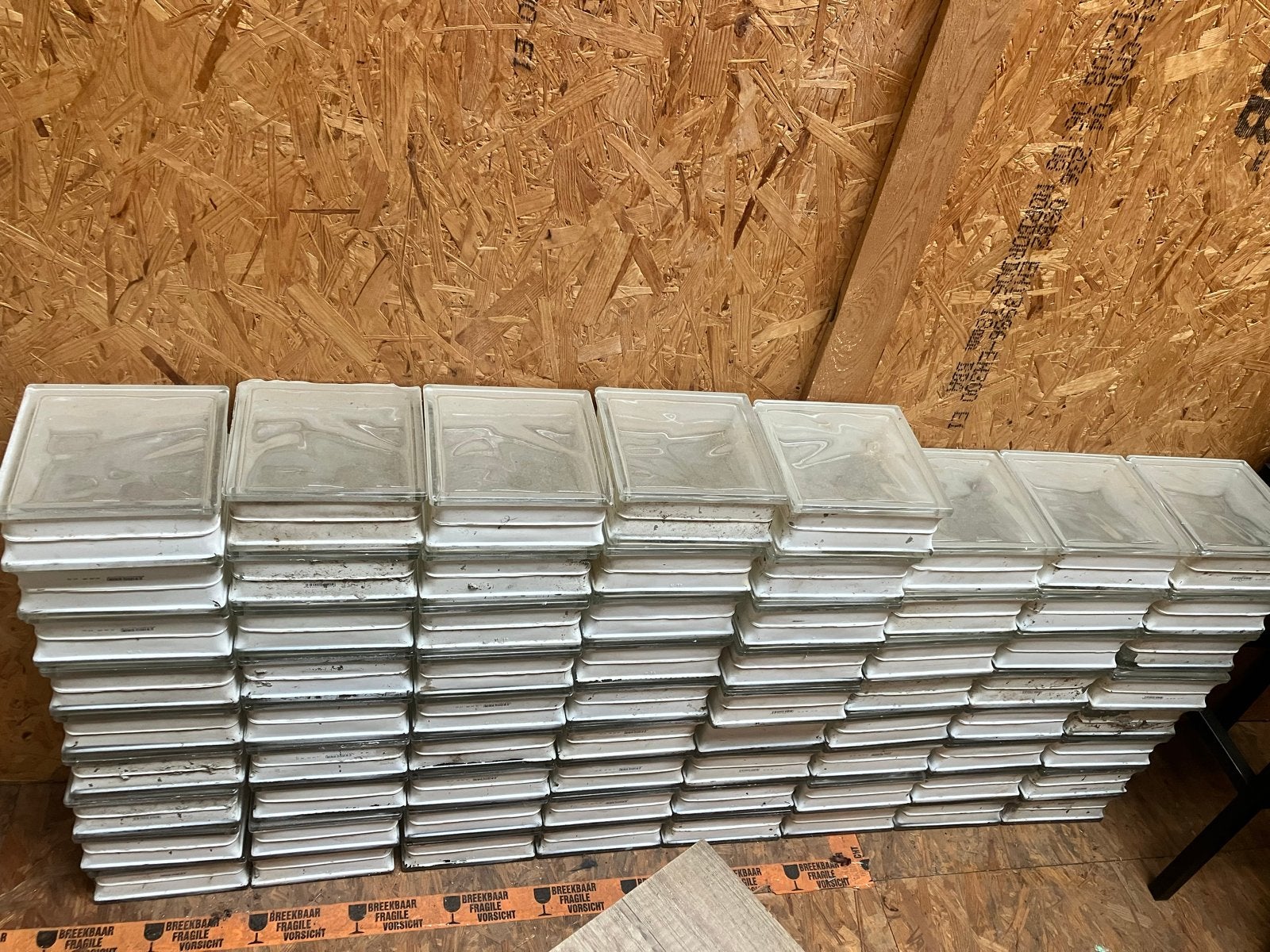 69 Glazen Tegeltjes - Decoratieve Glasblokken, Doe-het-zelf en Verbouw, Ophalen, Overige materialen, Gebruikt, Overige typen