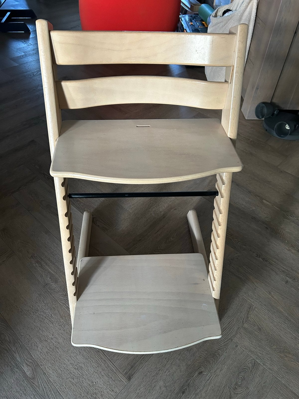 Stokke Tripp Trapp meegroeistoel - naturel hout, Ophalen, Gebruikt, Meegroeistoel, Aanschuifbaar