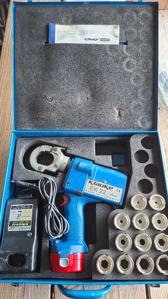 Klauke ek22  accu perstang kabelschoenperstang krimptang, ,, Ophalen of Verzenden, Zo goed als nieuw, ,