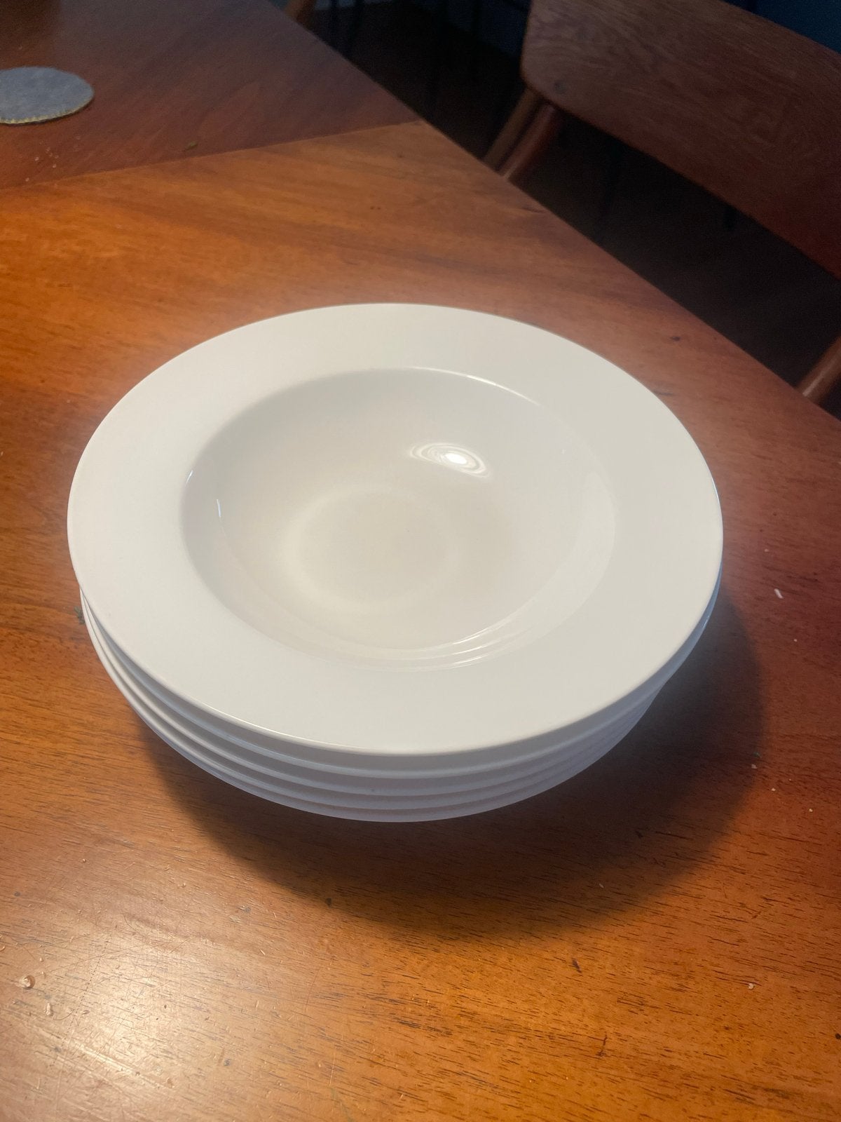 10x Witte Diepe Borden (pasta) - Vienna Blokker Ceramics, Huis en Inrichting, Keuken | Servies, Ophalen, Keramiek, Zo goed als nieuw