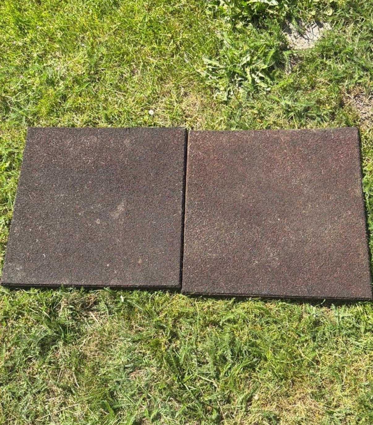 Rubberen tegels ca 50x50x2,5 zwembad ed ruim 6m2, Ophalen, Gebruikt, Rubber, 5 tot 10 m²