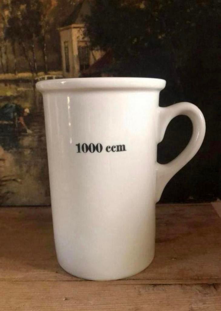 1 liter maatkan met moulinex zeef, Antiek en Kunst, Ophalen of Verzenden