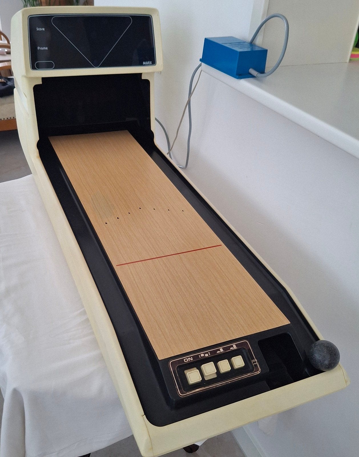 Retro/vintage zeldzame Marx electronisch bowlingbaan 125cm, Ophalen
