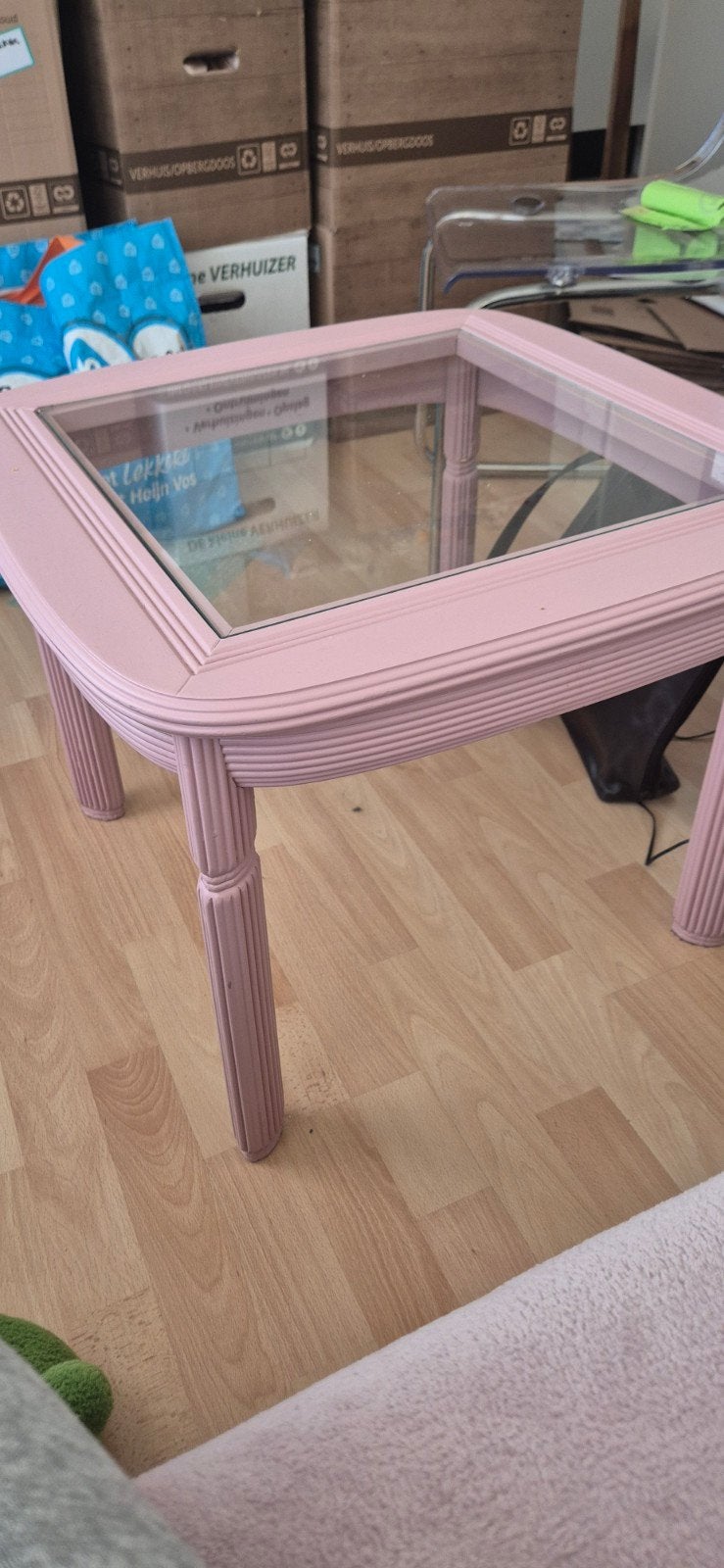 Salontafel roze, Ophalen of Verzenden, Rechthoekig, 50 tot 100 cm, 50 tot 100 cm