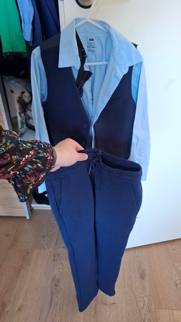 Trouwpak jongen maat 122/128, Ophalen of Verzenden, Zo goed als nieuw, Setje, Jongen