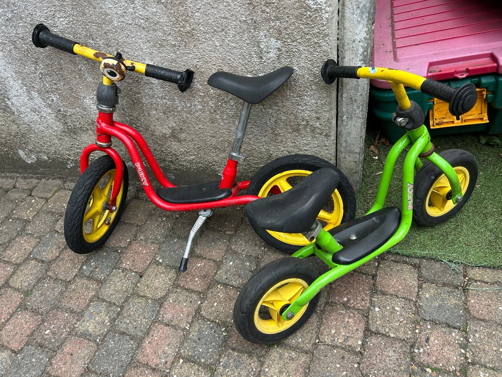 Puky loopfietsen (rood en groen), Ophalen of Verzenden, Gebruikt, Loopfiets