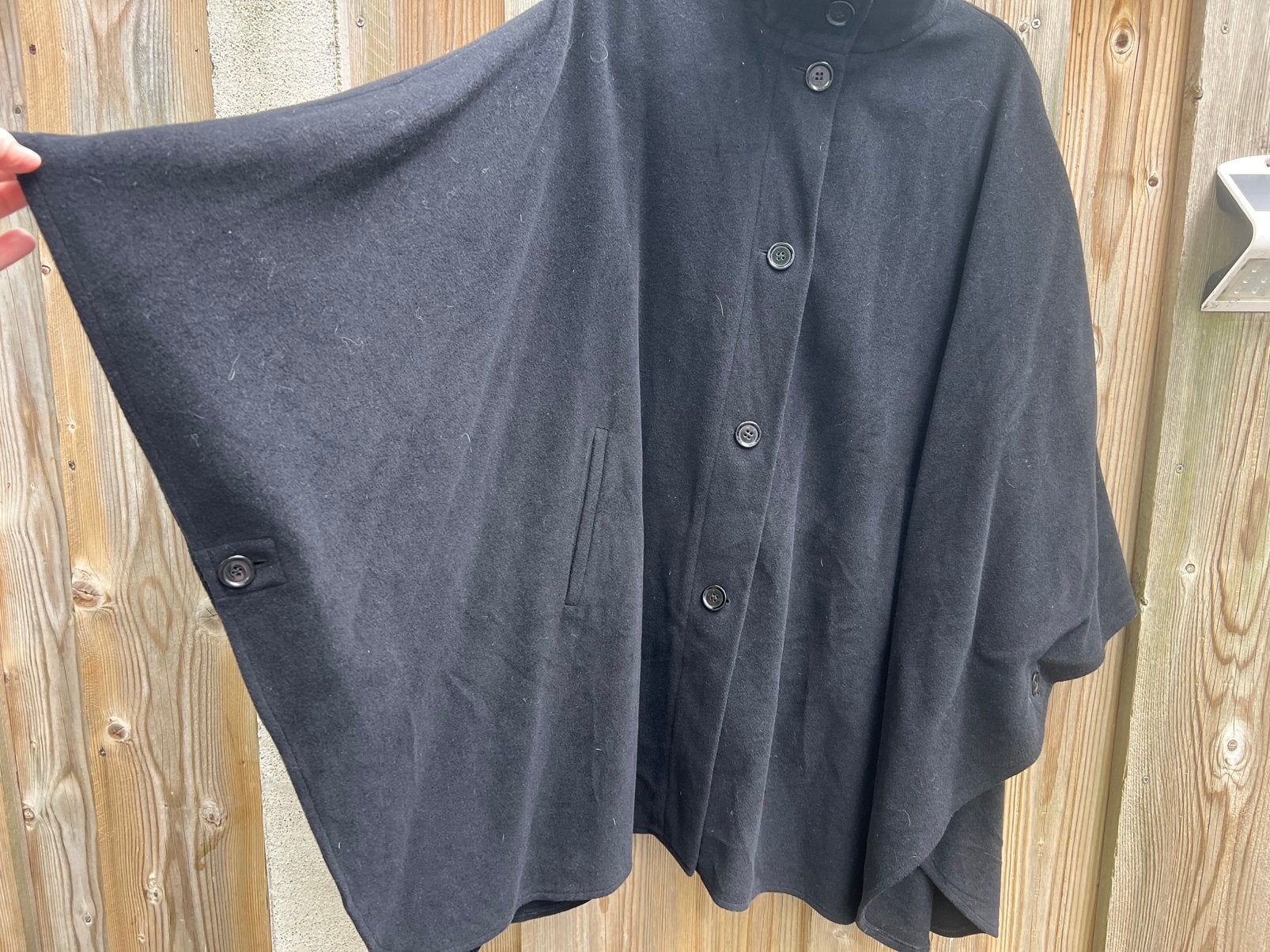 Damo Donna wollen poncho jas XL-XXL, Ophalen of Verzenden, Gedragen, Maat 46/48 (XL) of groter, Zwart