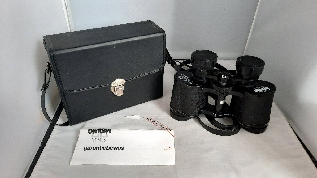 Vintage Bynolyt Runner 8x30 Field 7.5 Verrekijker 1987, Gebruikt, 8 tot 12x, Met hoes of tas, Porro (met knik)