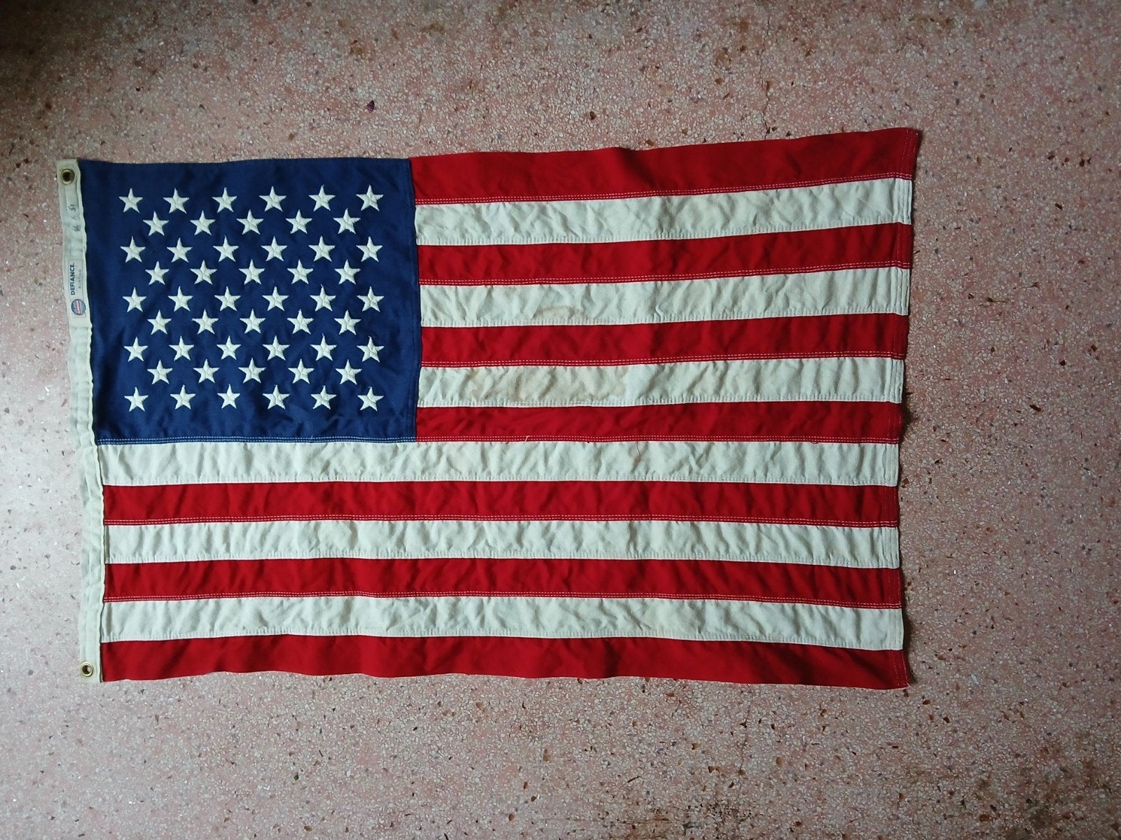 020/VINTAGE VLAG USA /ANNIN DEF.2x3 FEET/AMBASSADE KWALITEIT, Ophalen