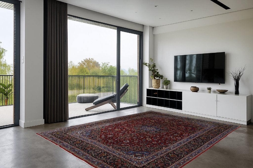 Perzisch tapijt - Keshan - 395 x 301 cm - Handgeknoopt, -, -, 200 cm of meer, Eclectisch