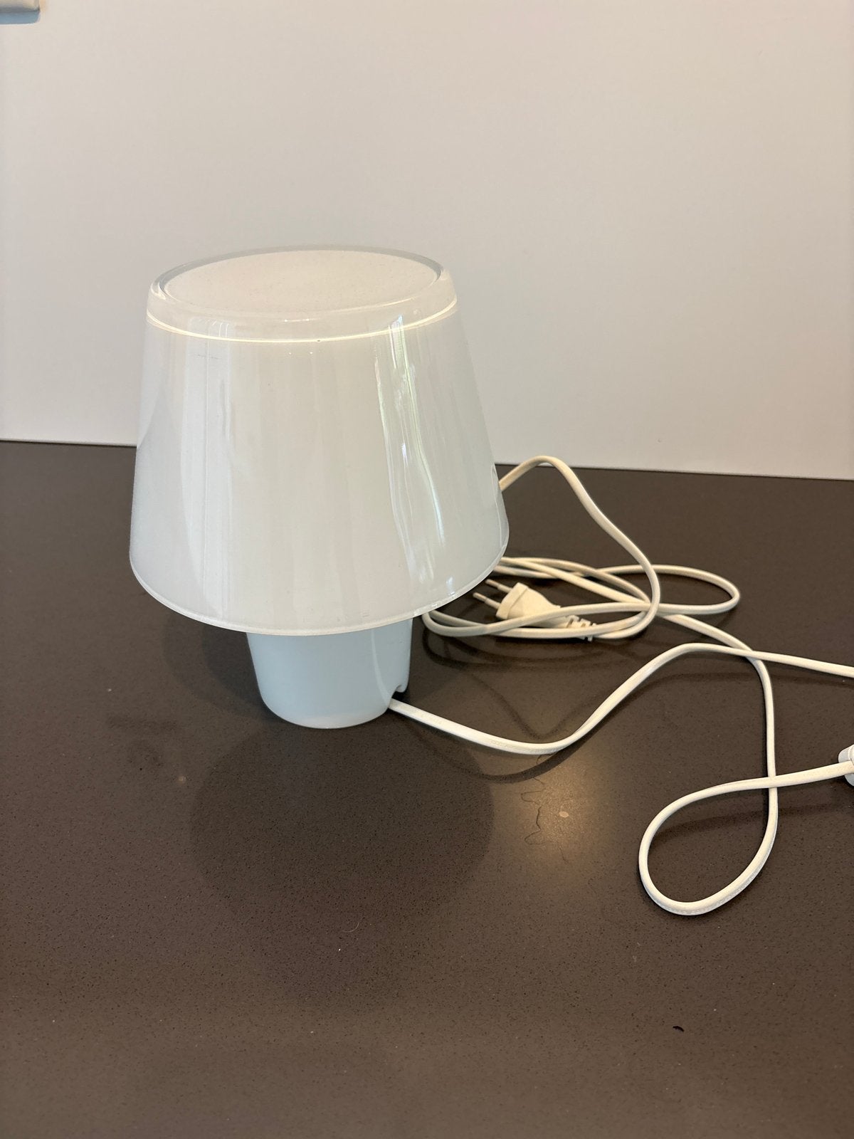 Witte sfeervolle lamp  - Modern Design van glas Ikea, Ophalen, Met schakelaar, E14 (klein), Wit
