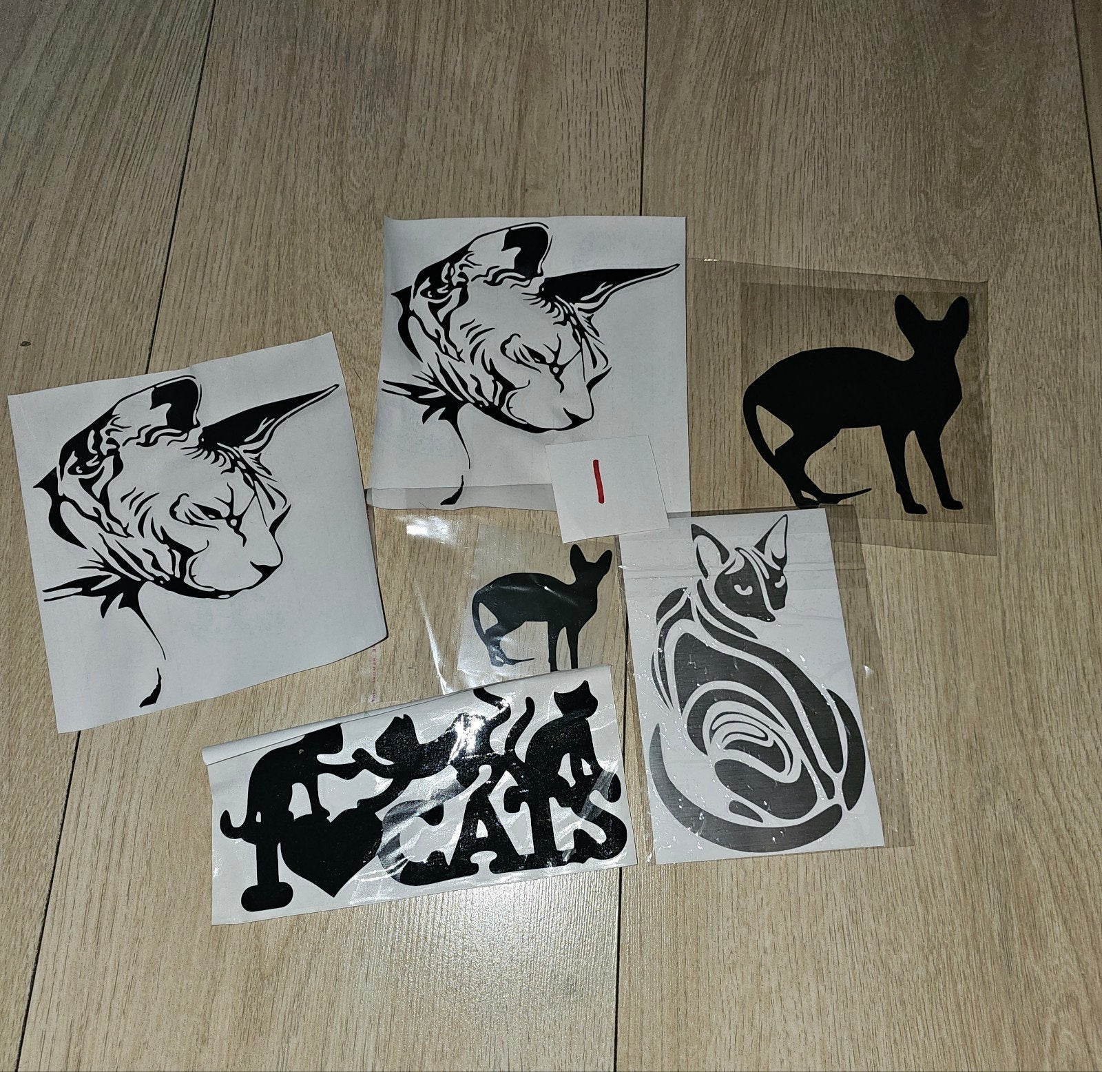 sphynx, katten sticker, set stickers, sphynx kat, stickers, Ophalen of Verzenden, Nieuw, Meerdere stickers