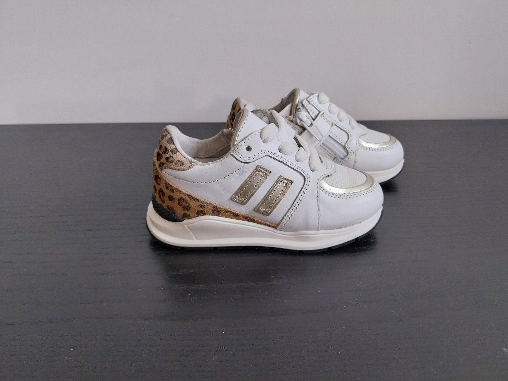 Sneaker/runner wit/goud/panter maat 22 NIEUW, SO, Meisje, Schoenen, Nieuw