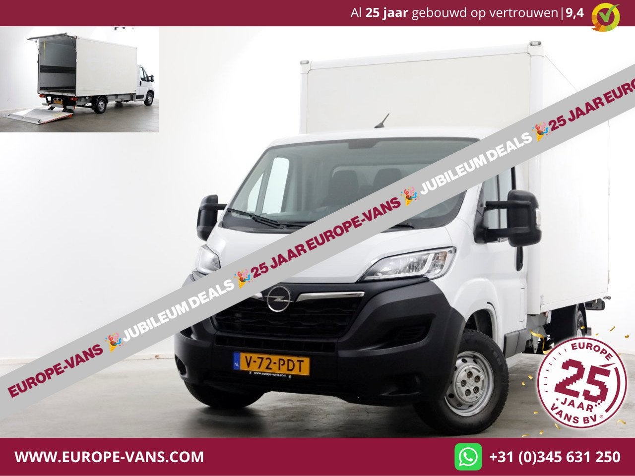 Opel Movano 2.2D 140pk Bakwagen met laadklep 1.060kg laadver, Auto's, Bestelauto's, Voorwielaandrijving, Gebruikt, Euro 6, 4 cilinders