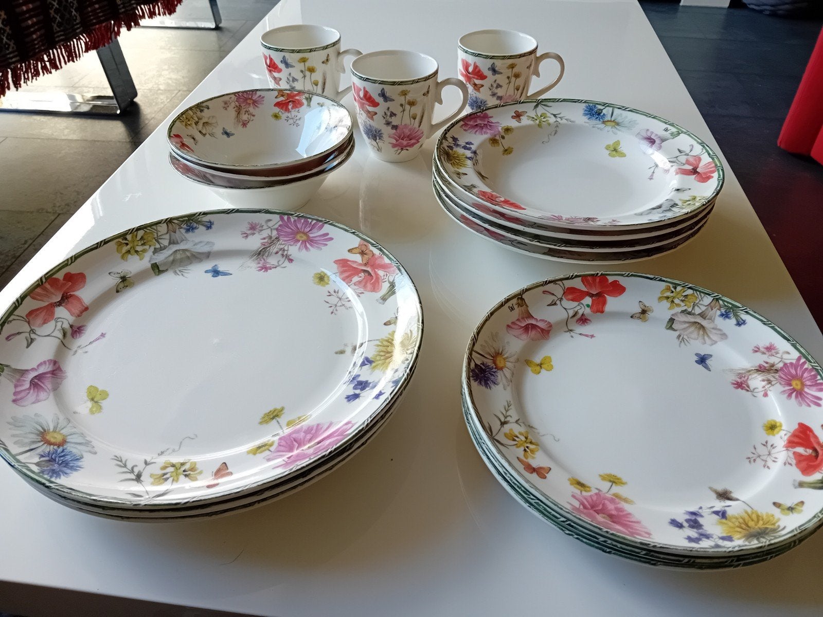 16 delen servies Janneke Brinkman Wild Garden JBS puntgaaf, Ophalen of Verzenden, Zo goed als nieuw, Overige stijlen, Porselein