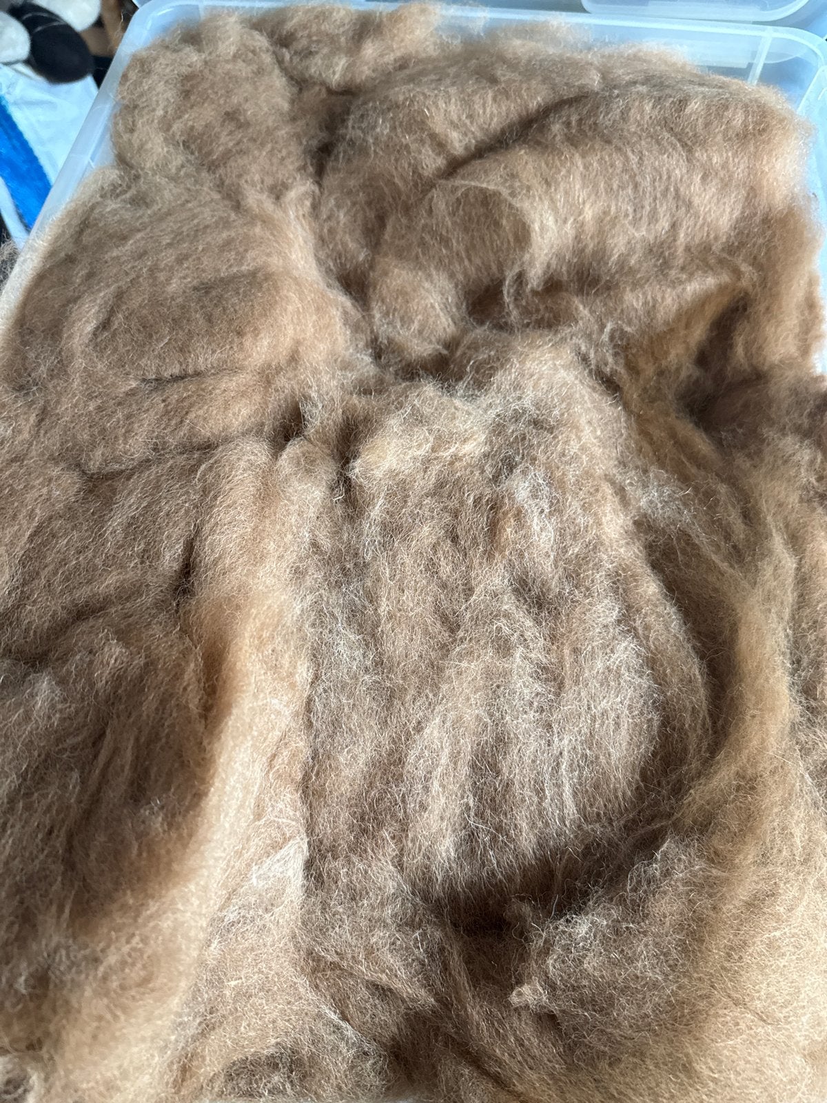 Gekaarde alpaca wol - Licht- en donkerbruin, Hobby en Vrije tijd, Ophalen of Verzenden, Nieuw