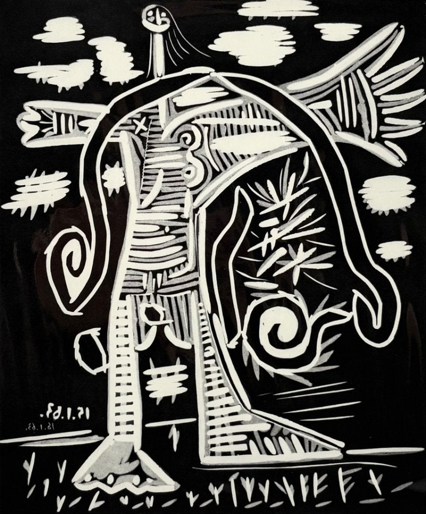 1123. Heliogravure, Picasso – "Femme nue debout", 20e eeuw