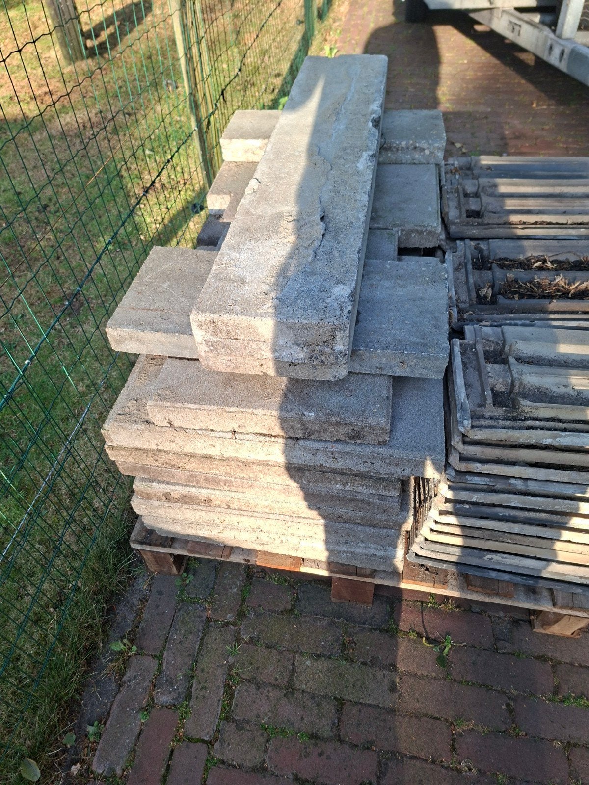 Betontegels gratis, Ophalen, Gebruikt