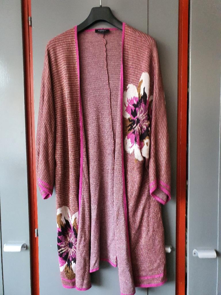 Bexley’s Woman lang vest bloemenmotief L chic, Ophalen of Verzenden, Zo goed als nieuw, Maat 38/40 (M), Zwart