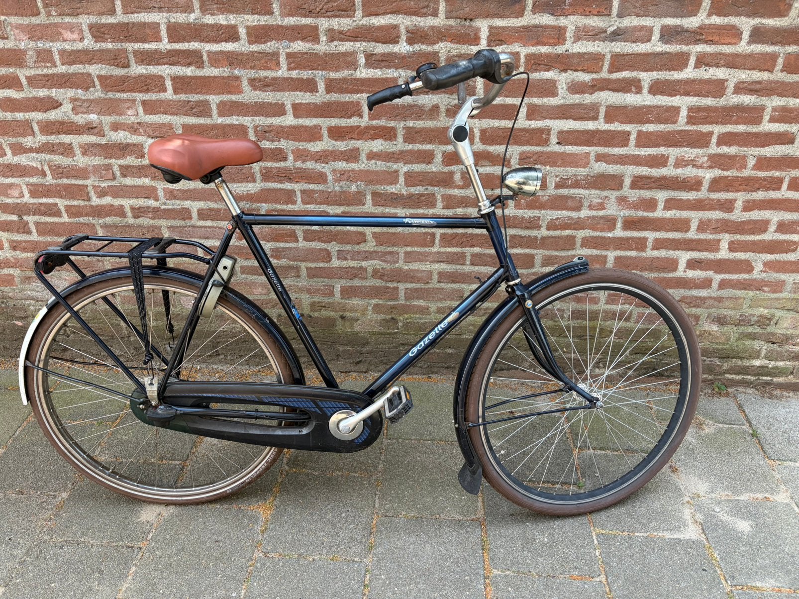 Gazelle herenfiets / stationsfiets framemaat 61 cm 5 versnel, Ophalen, Terugtraprem, Gebruikt, Versnellingen