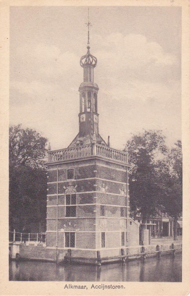 00959 Alkmaar - Accijnstoren, Verzenden, 1920 tot 1940, Ongelopen, Noord-Holland