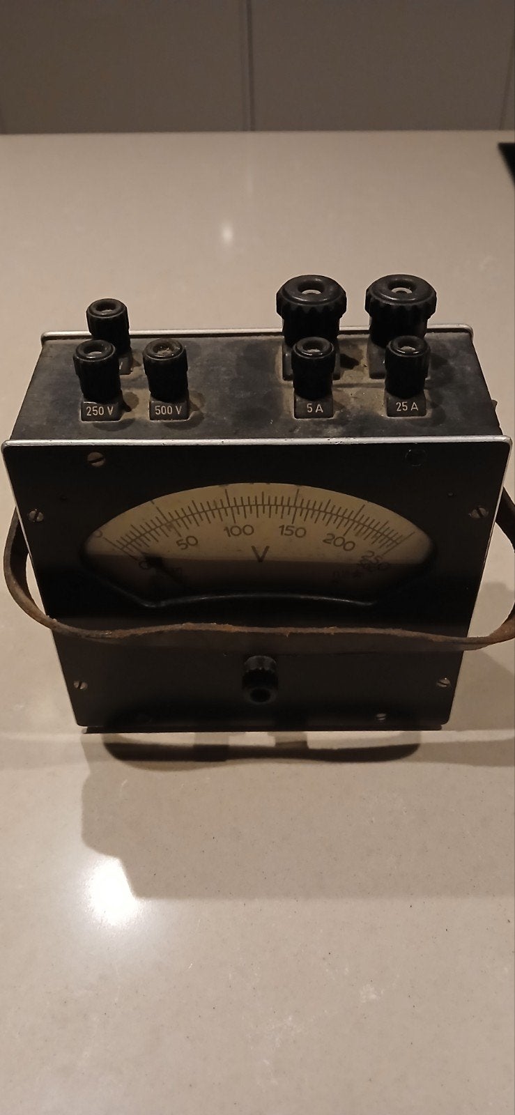Vintage Voltmeter Amperemeter - Werkend, Antiek en Kunst, Ophalen of Verzenden