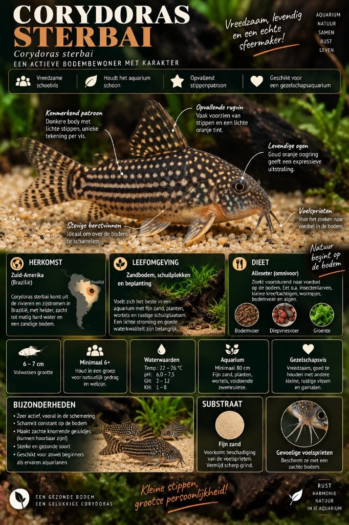 Corydoras Sterbai, Vis, Zoetwatervis, Schoolvis