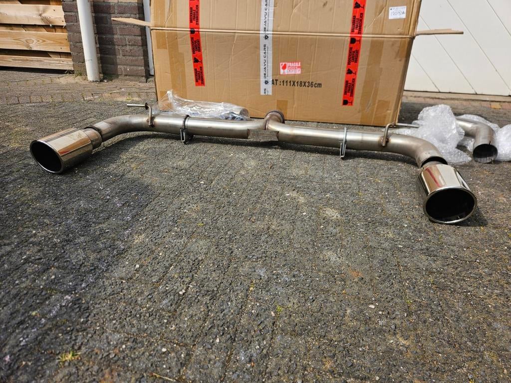RVS Sportuitlaat GTI chrome pijp 101mm einddemper delete, Auto-onderdelen, Ophalen, Nieuw, Volkswagen
