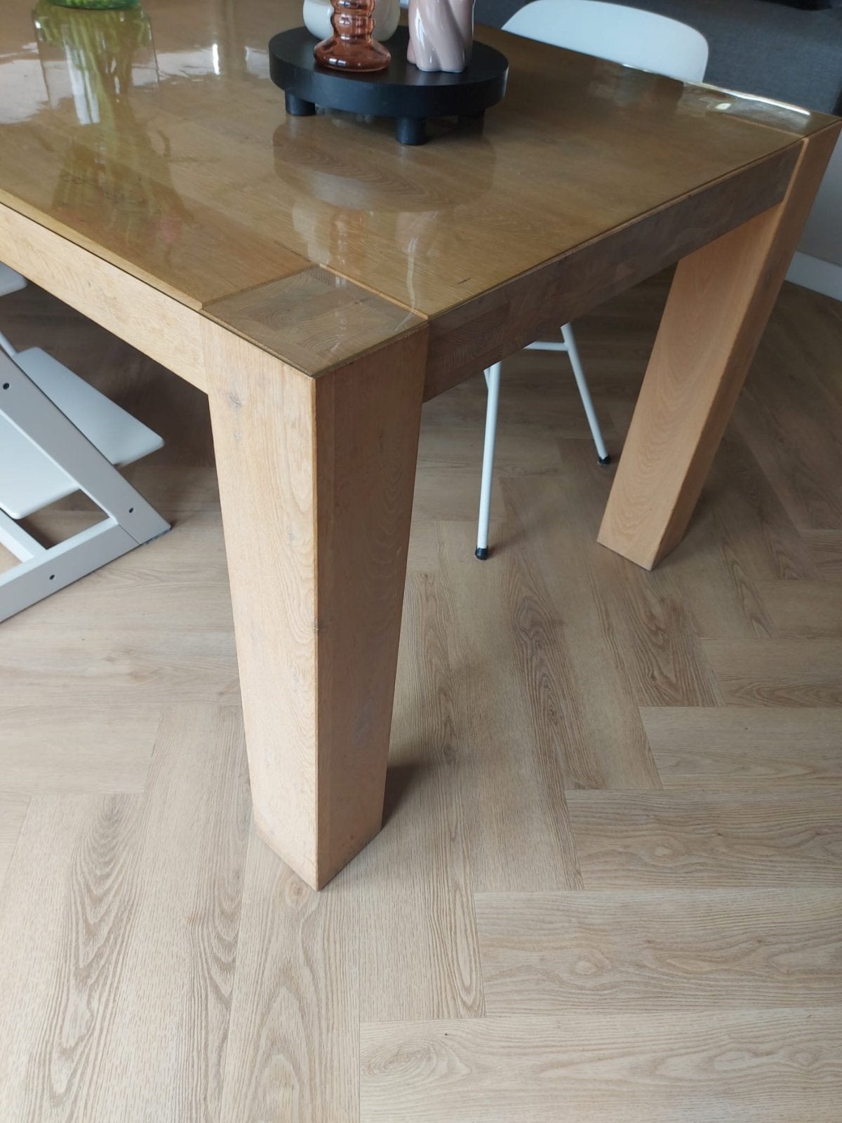 Houten eettafel 200x100 cm - Zo goed als nieuw, Huis en Inrichting, Tafels | Eettafels, Ophalen, 50 tot 100 cm, Zo goed als nieuw