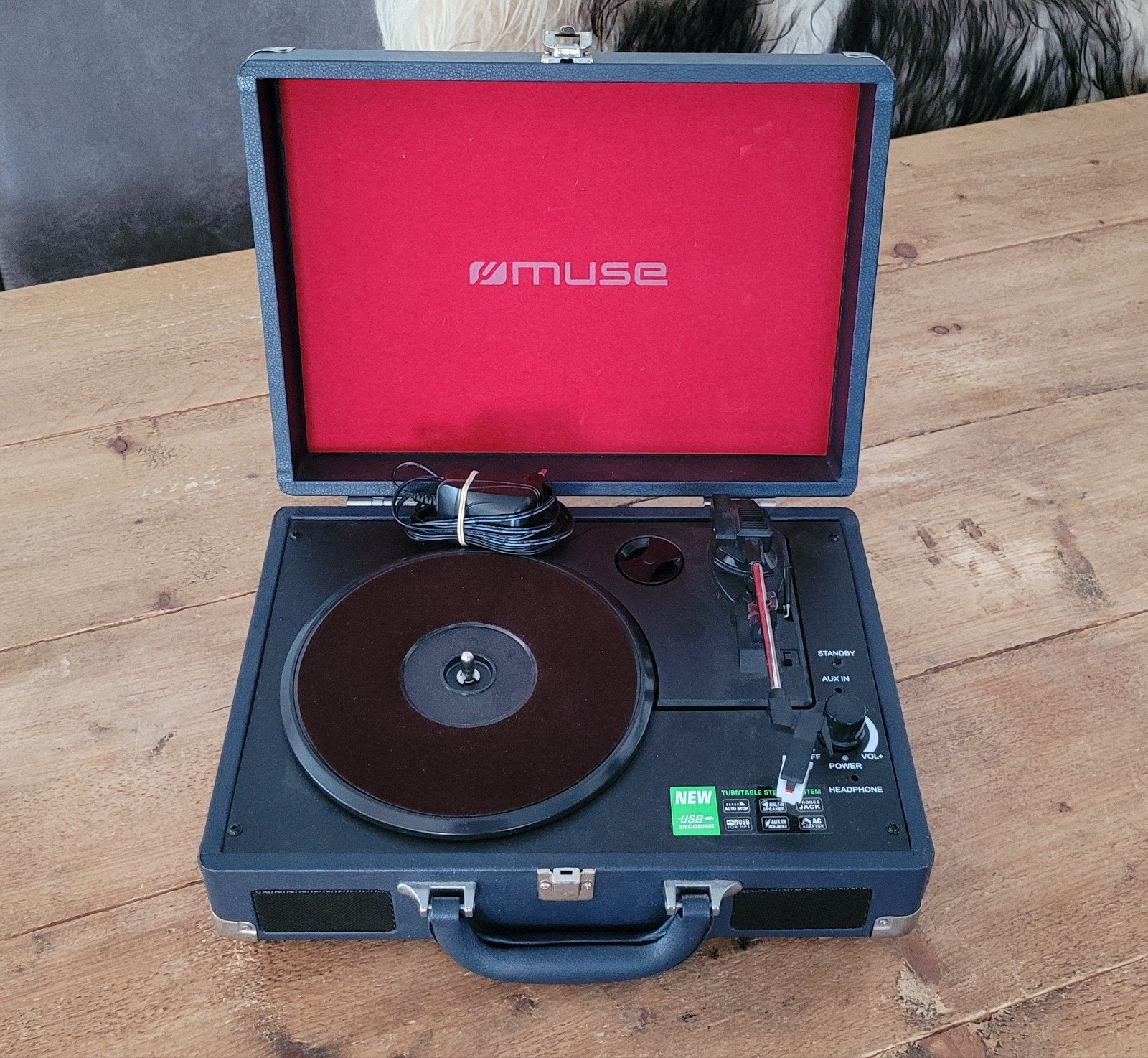 Muse MT-101 DB Draagbare Platenspeler met USB-encoding, Overige merken, Ophalen of Verzenden, Zo goed als nieuw, Automatisch