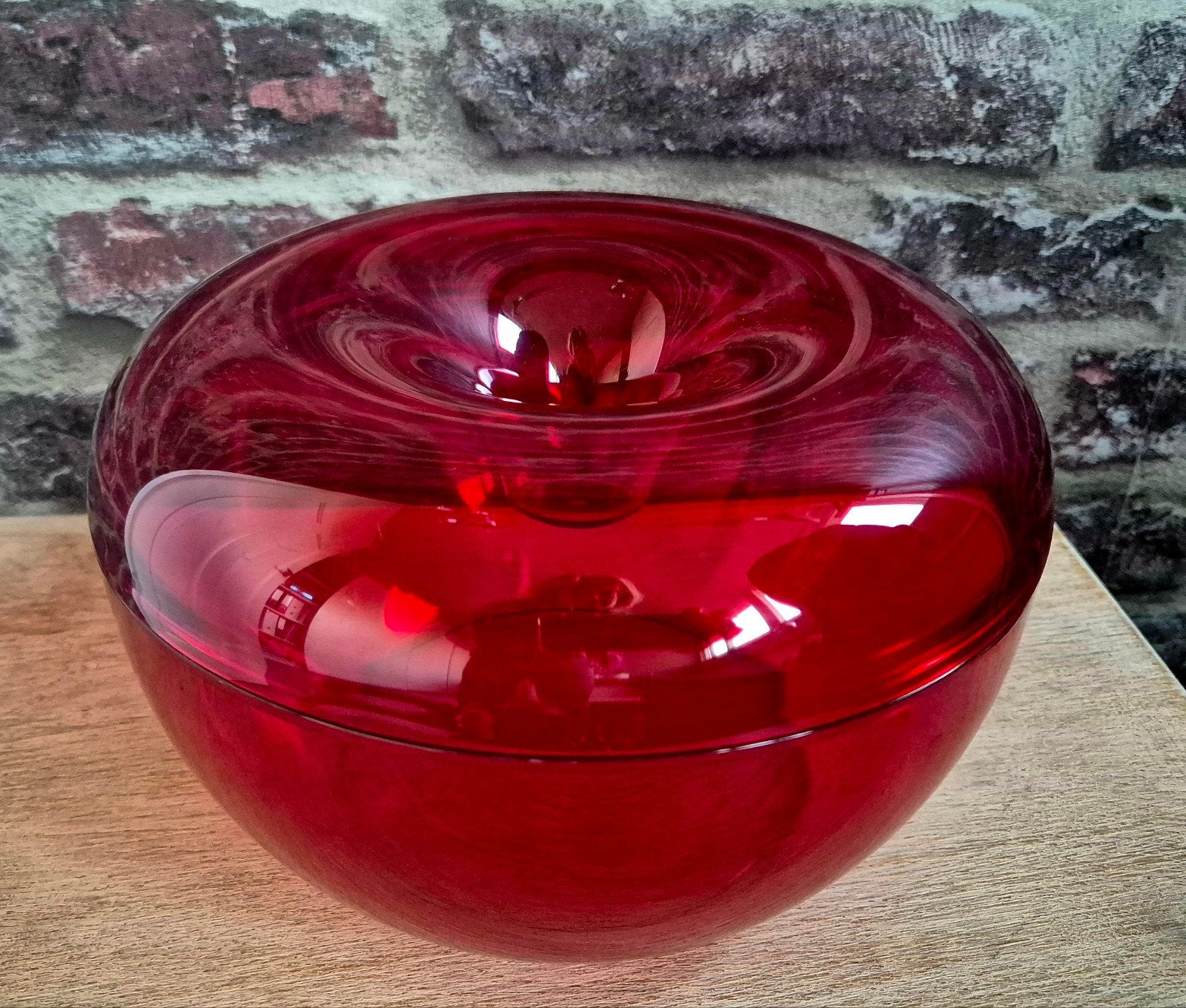 Guzzini biscotti bowl jaren 90 rood, Ophalen of Verzenden