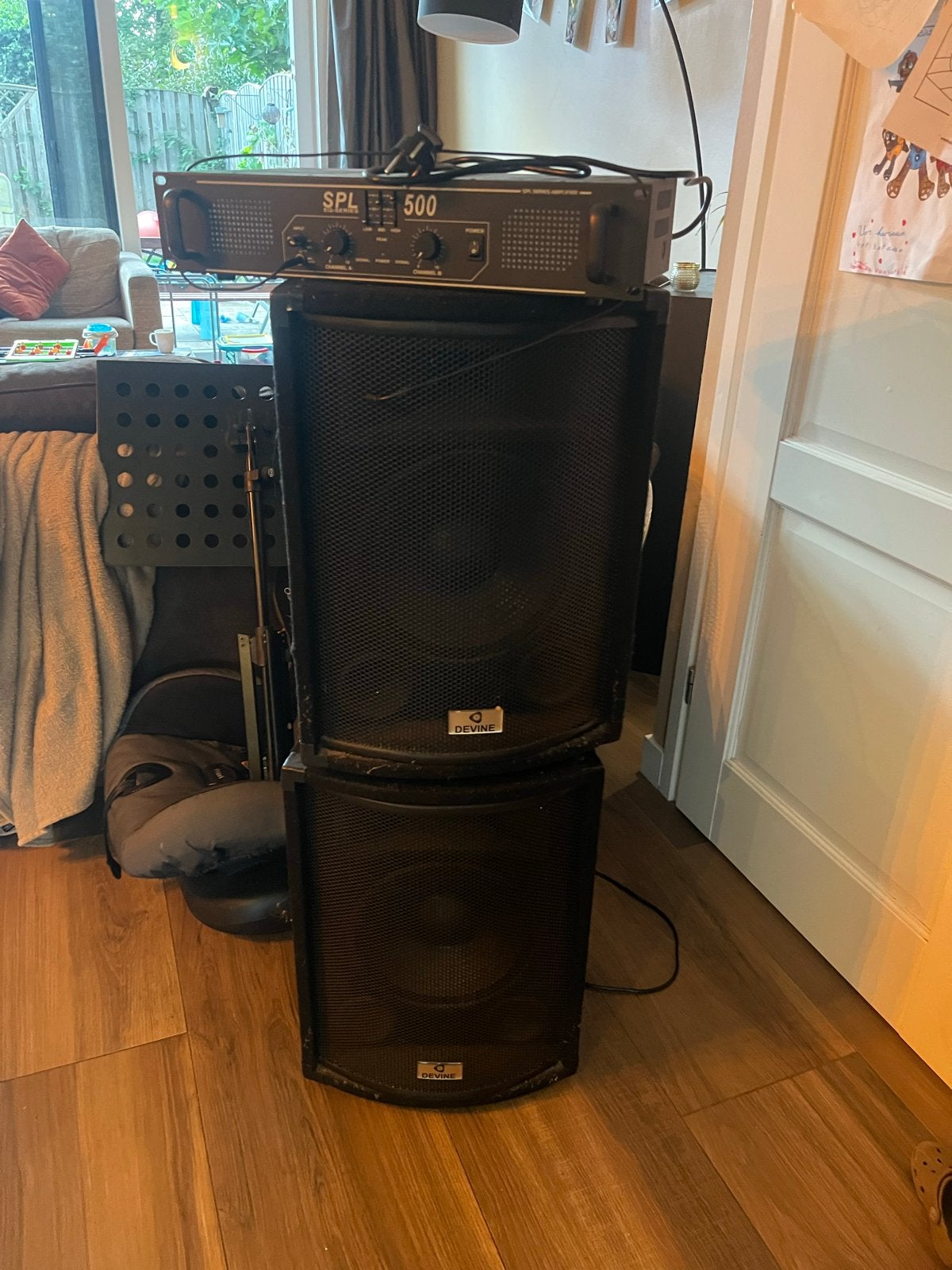 SPL 500 Versterker met Devine Luidsprekers, Gebruikt, Speakerset, Geschikt voor surround/home cinema, Ophalen