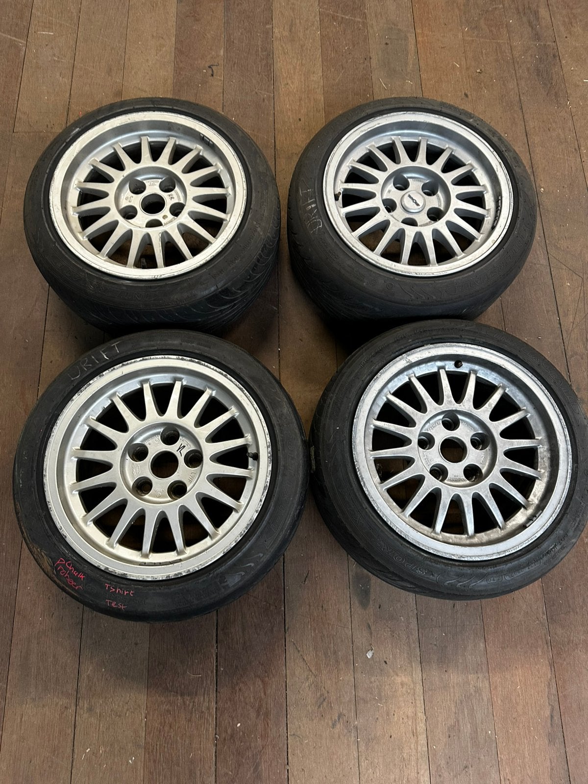 Originele AUDI COUPE QUATTRO wielen 8j 15” 24 RONAL 5835.072, Ophalen, 15 inch, Zomerbanden, Banden en Velgen