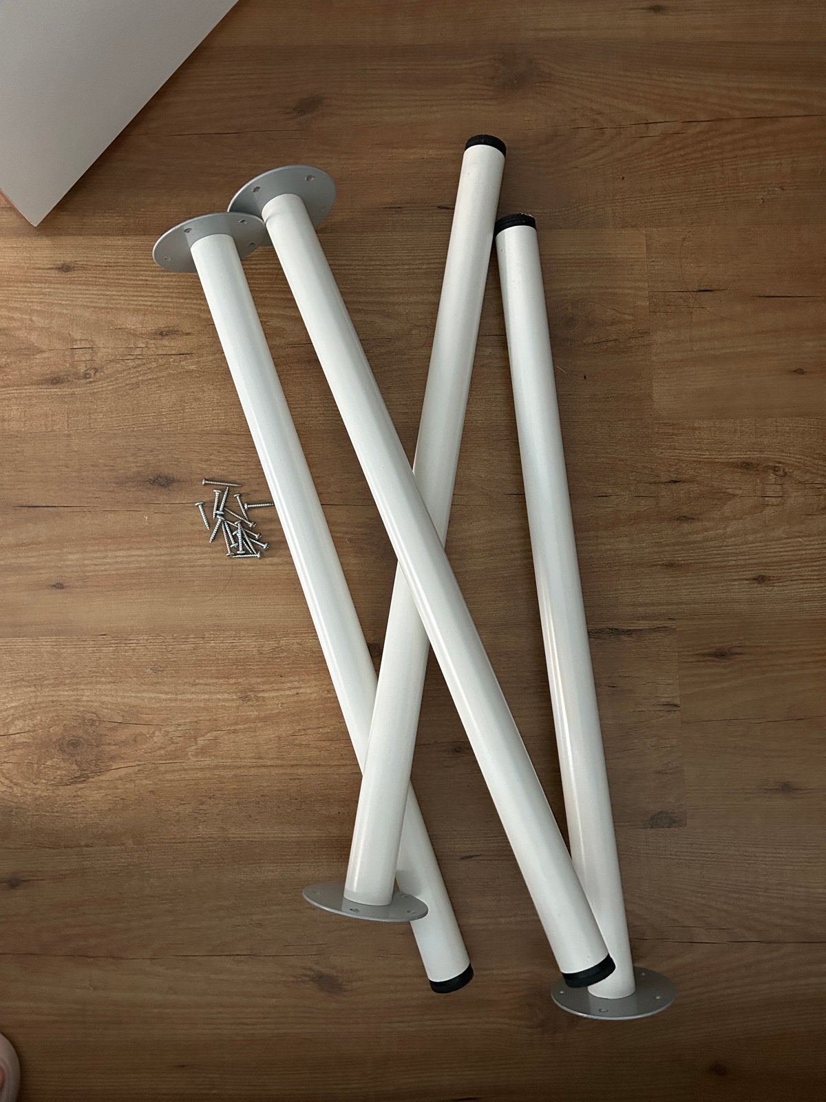 IKEA LINNMON Tafelblad met ADILS poten - Wit, 100x60 cm, Gebruikt, Verzenden, Tot twee personen, 50 tot 100 cm