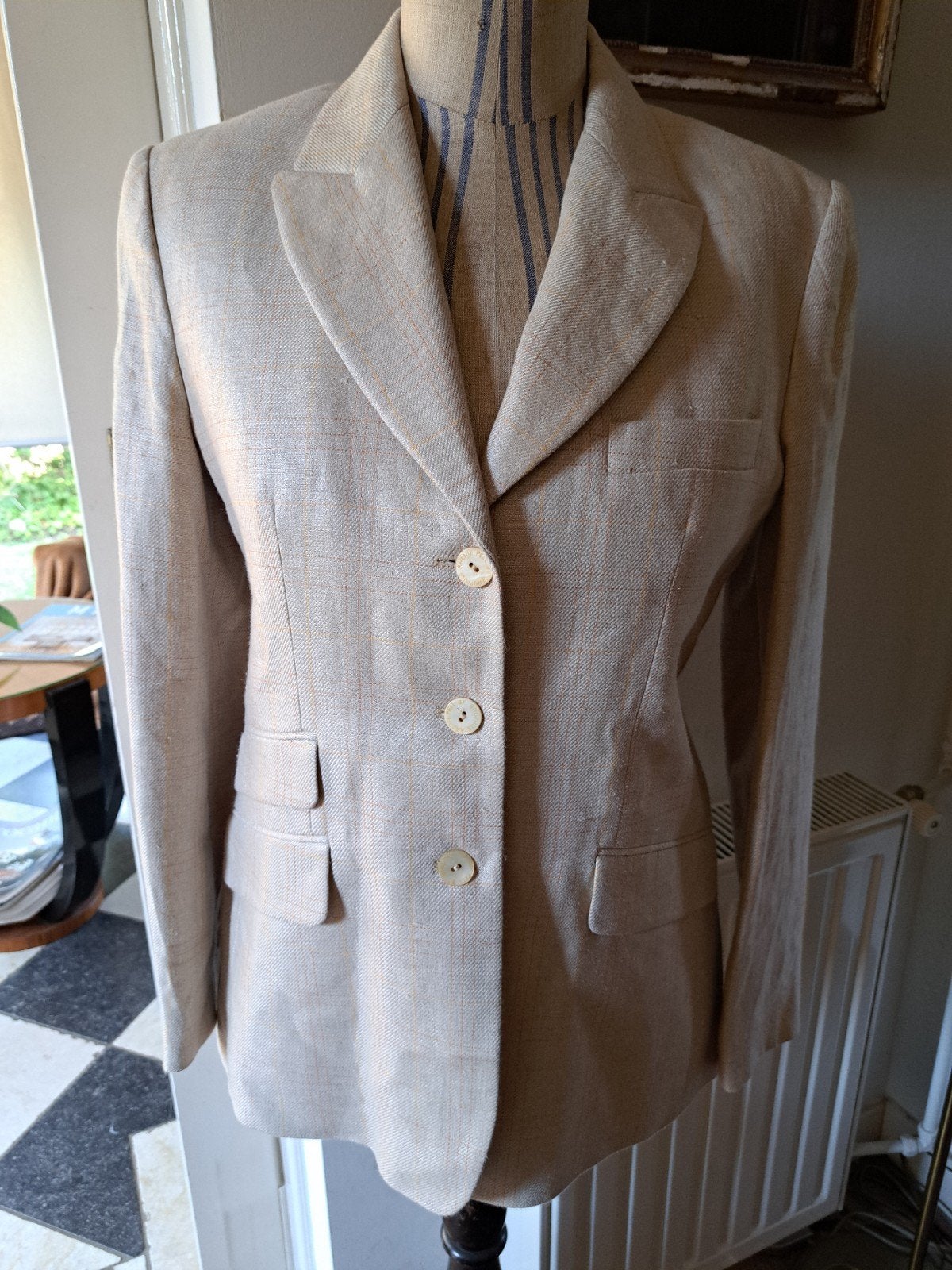 creme  linnen jasje Archie Pell by Bruphils 40, Kleding | Dames, Verzenden, Zo goed als nieuw, Maat 38/40 (M), Beige