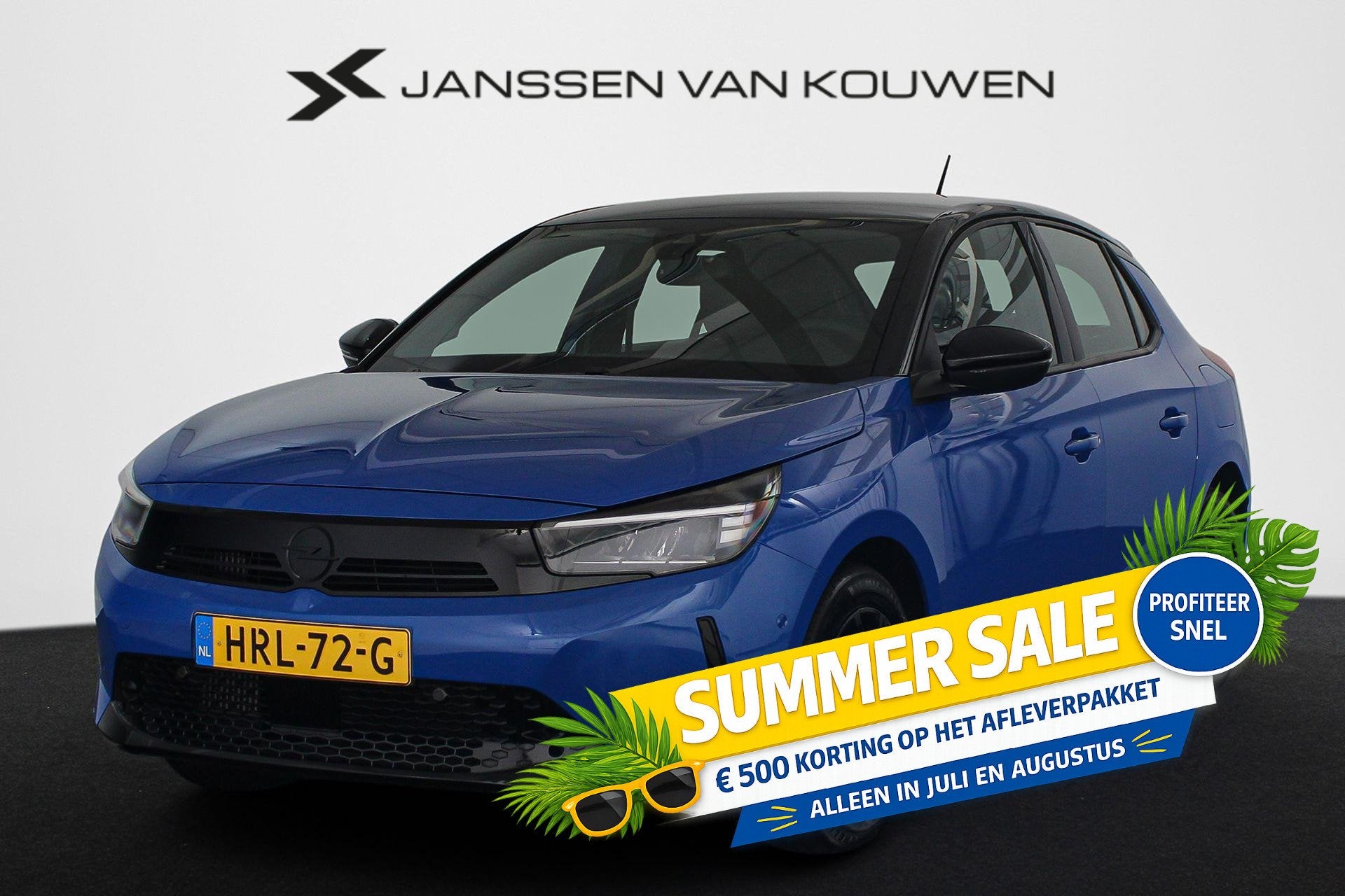 Opel Corsa 1.2 Turbo Hybrid GS Camera Carplay Dodehoek detec, Stof, Gebruikt, Euro 6, 1199 cc