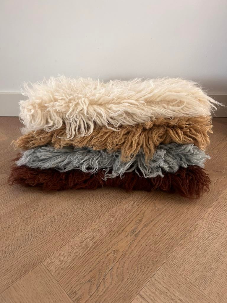 3 Flokati’s 40x50 cm, Ophalen of Verzenden, Zo goed als nieuw, Overige typen
