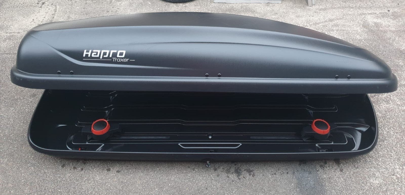 HAGELNIEUWE IN DOOS Hapro Traxer 5.6 PF dakkoffer skibox, Auto diversen, Dakkoffers, Ophalen of Verzenden, Zo goed als nieuw