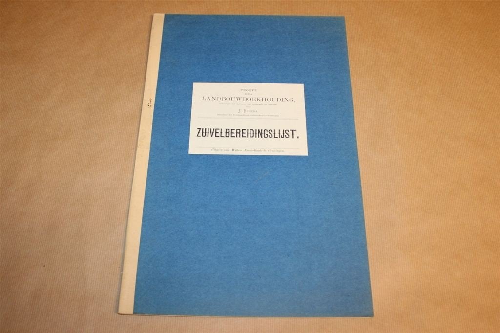 Zuivelbereidingslijst - Landbouwboekhouding - Circa 1900 !!, Ophalen of Verzenden